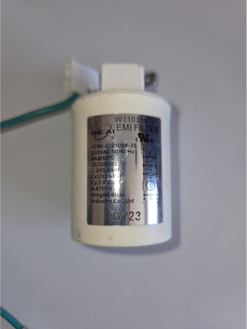 Genuine OEM Whirlpool Maytag EMI Filter W11033573,W11614635, A23